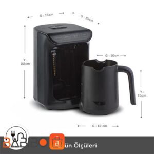 سایز قهوه ساز دوکاره کاراجا مدل hatir koz