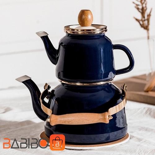 Madame-Coco-navy-kettle-and-teapot (3) ست کتری و قوری مادام کوکو