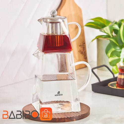 Karaca-Giza-Borosilicate-Glass-Teapot (10) کتری قوری شیشهای کاراجا مدل گیزا (Karaca Giza)